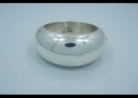 Los Ballesteros Domed Vintage Mexican Silver Bracelet
