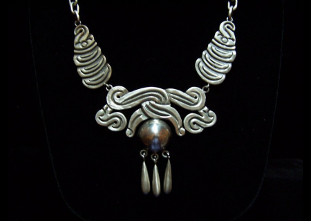 Rancho Alegre Vintage Mexican Silver Necklace